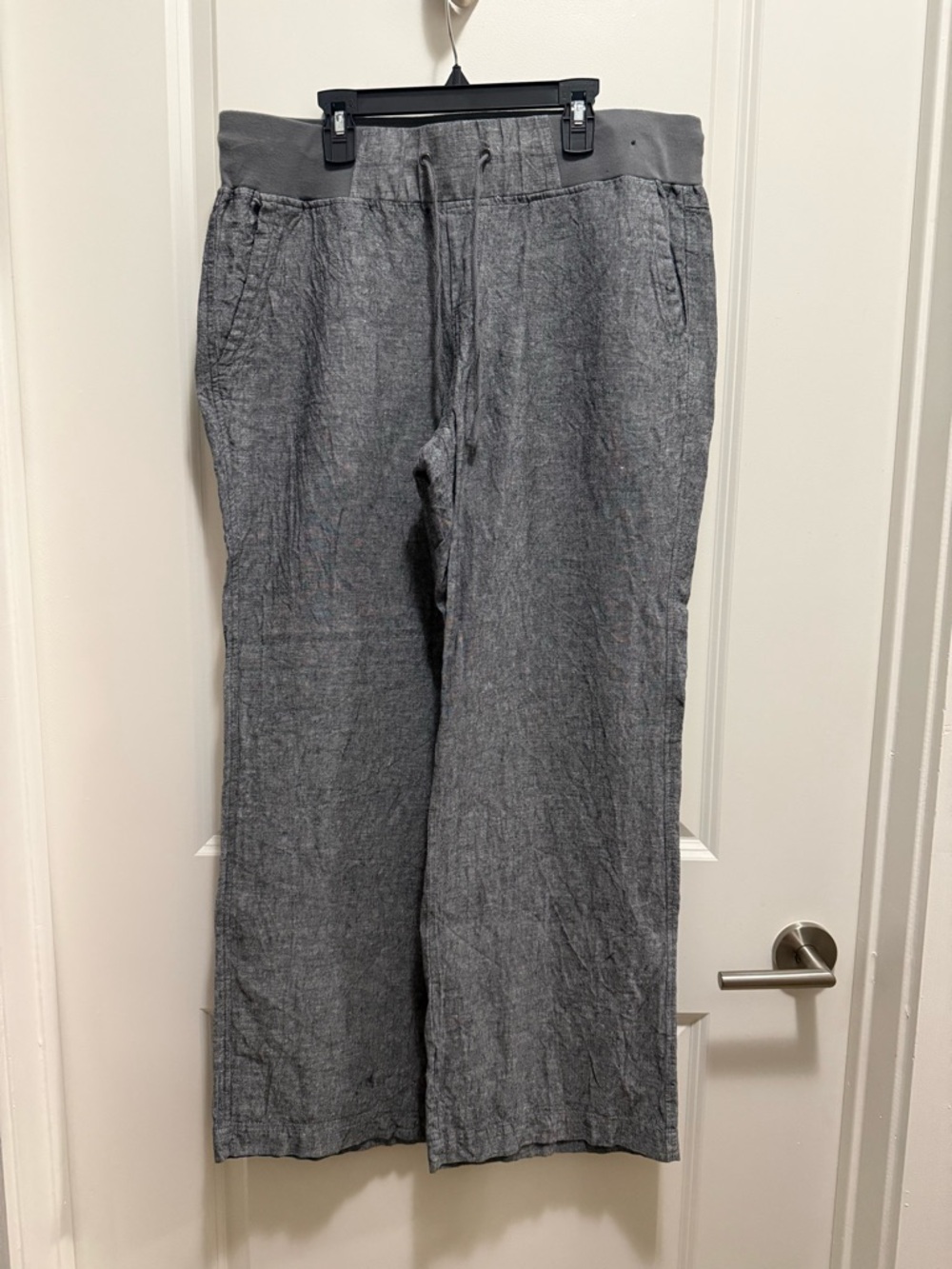 New York & Company Charcoal Gray Wide-Leg Pants